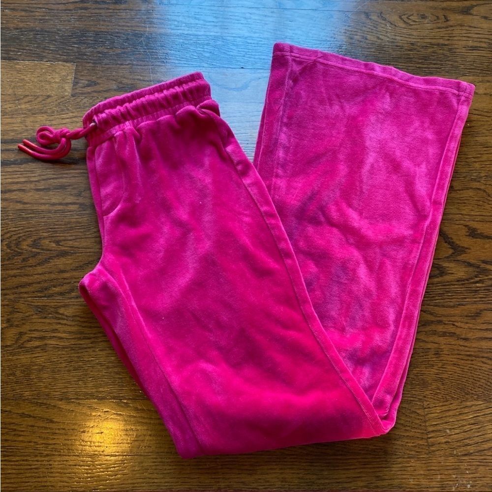 Pam & gela small/p pink wide leg sweatpants